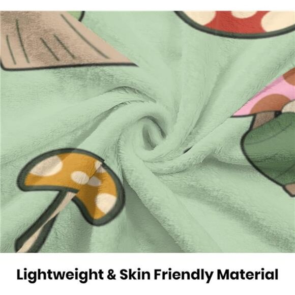 Cute Frog Blanket Gifts for Frog Lovers Soft Frog Mushroom Throw Blanket - Picture 4 of 8